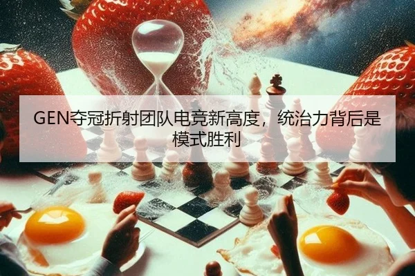 GEN夺冠折射团队电竞新高度，统治力背后是模式胜利 - PANDA